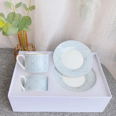 Recommend European Luxury Porcelain Coffee & Tea 2 Cups Set For Gift