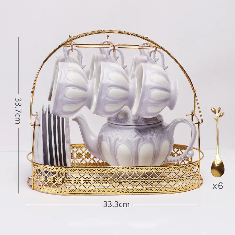 Hot selling Nordic style relief coffee and tea set Ceramic mug for gifts