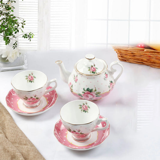 Low price discount European style luxury gilded palace afternoon tea ceramic coffee set