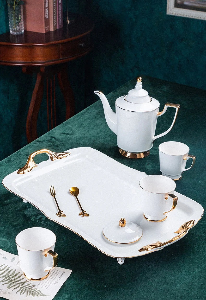 Discount Nordic Simple White Afternoon Tea with Phnom Penh Ceramic Tea Set Straight Body Mug