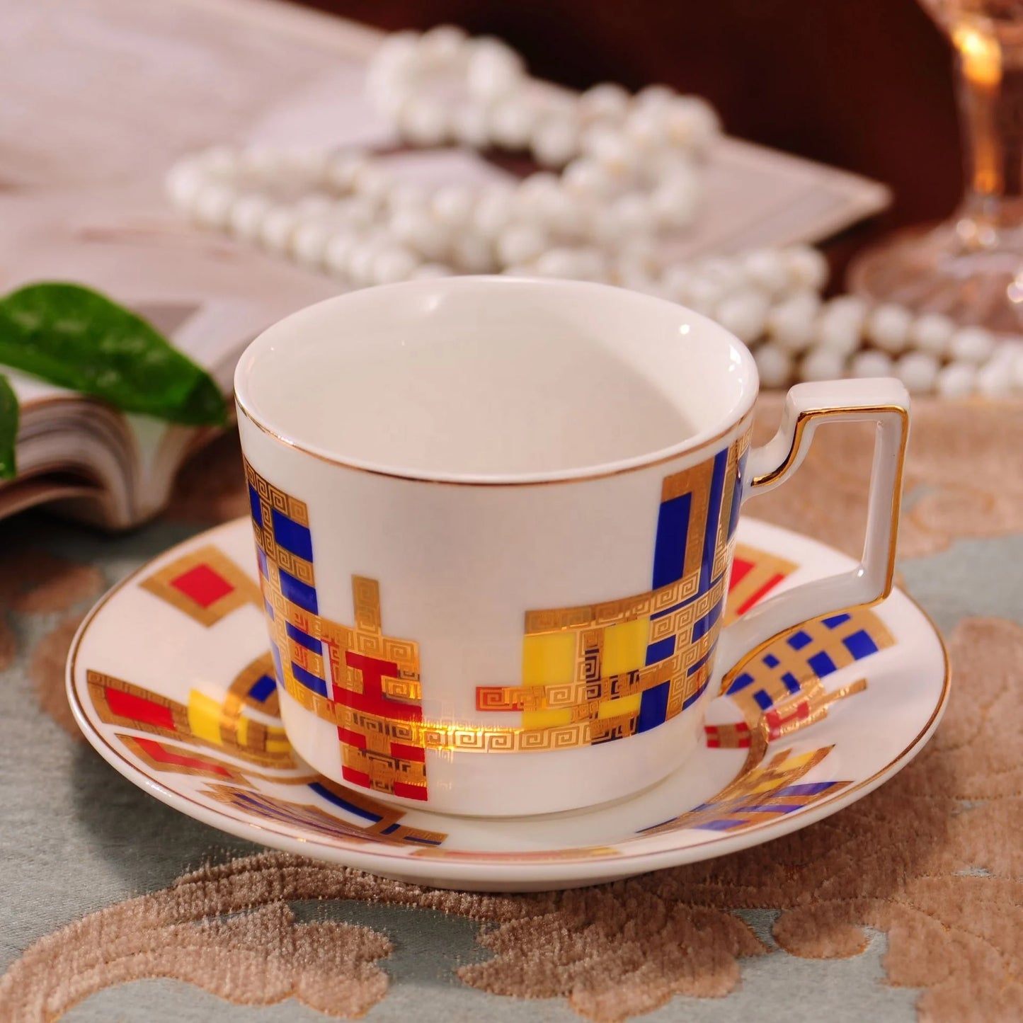 Hot Sale Luxury European Kitchen Accessories Fine Porcelain Coffee Tea Sets