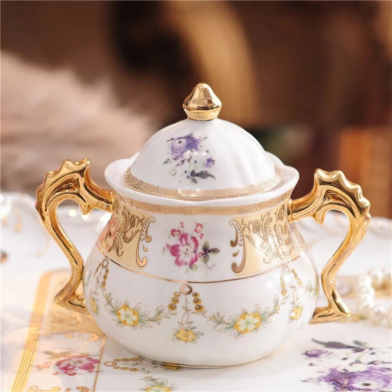 Low price discount European style afternoon tea with rural flowers in Phnom Penh ceramic tea set