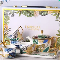 New Royal Fantasy Jungle Kitchen Accessories Porcelain Tea Sets