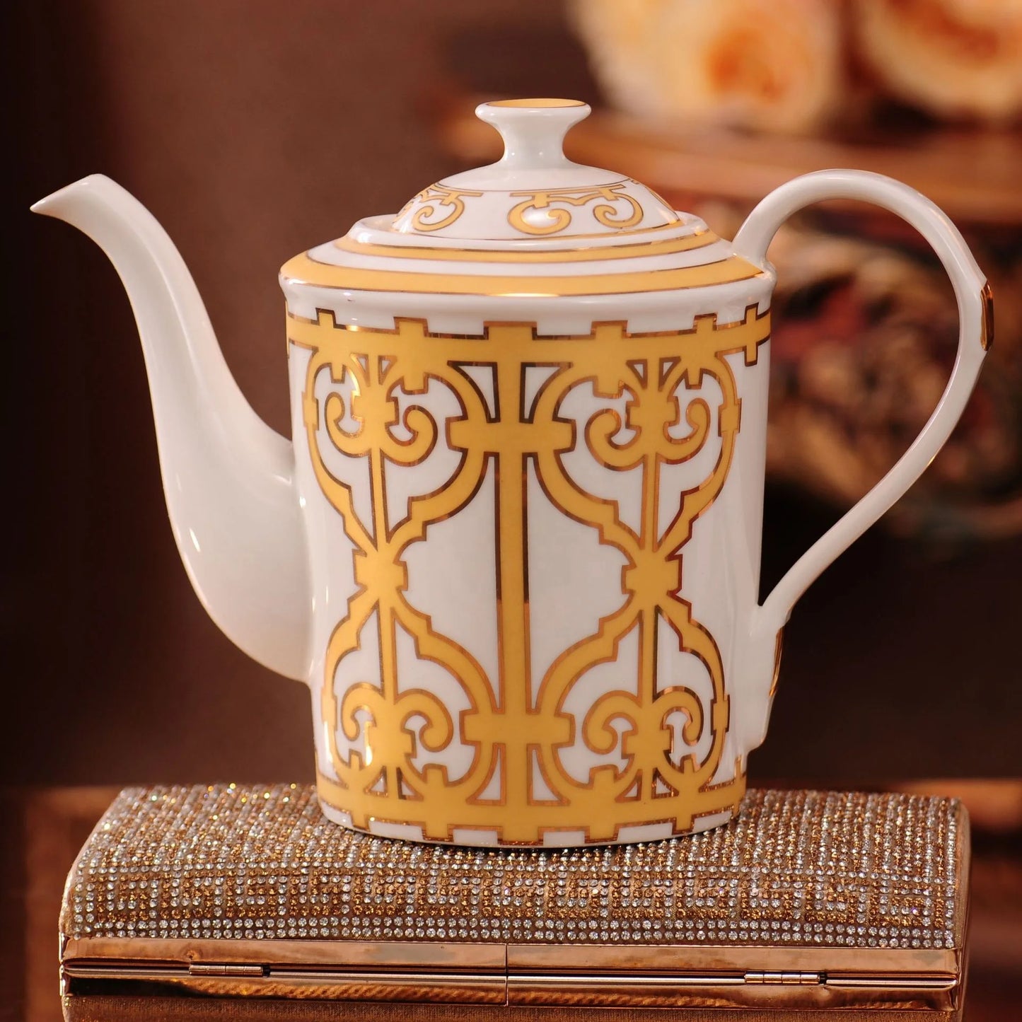 Hot sell coffee cup porcelain drinkware coffee mug set 15pcs ceramic tea set albert royal coffee set