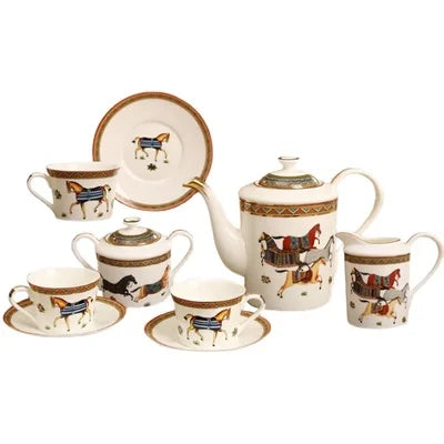 New 15 Pcs Nordic Luxury Home Decors Ceramic Coffee Tea Sets For 6 People