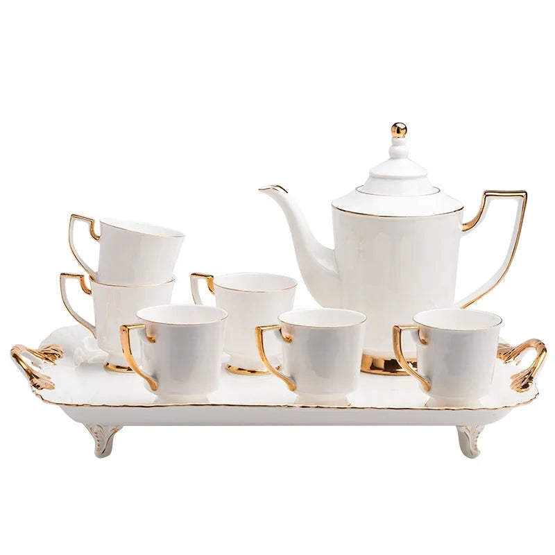 Discount Nordic Simple White Afternoon Tea with Phnom Penh Ceramic Tea Set Straight Body Mug