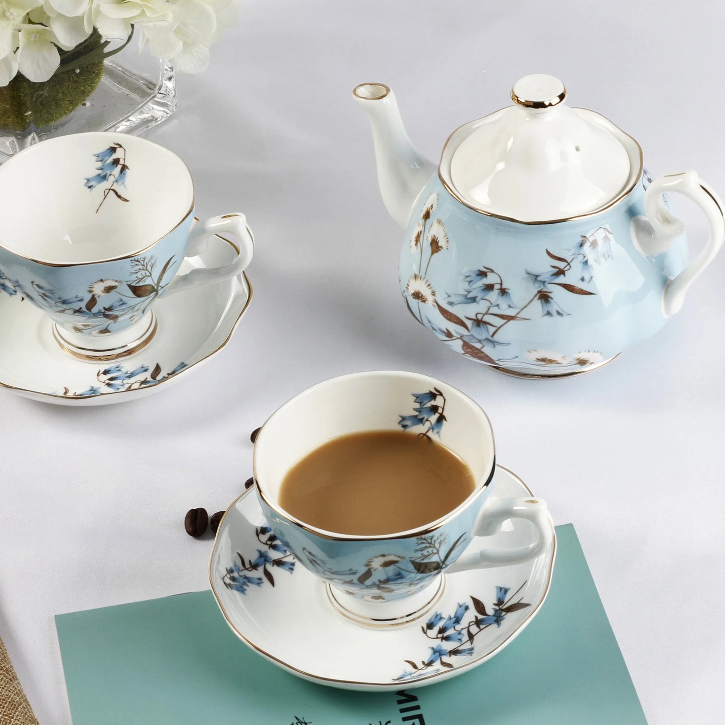 Low price discount European style luxury gilded palace afternoon tea ceramic coffee set