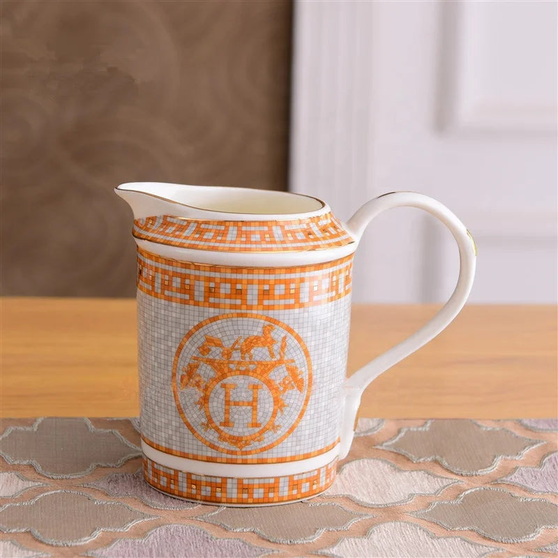 Hot selling 15pcs luxury European mosaic ceramic tea set coffee cup