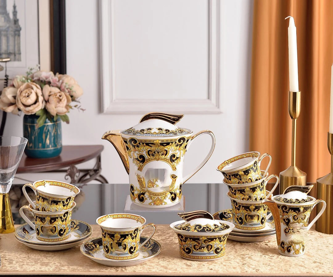 Berserk 15 Pcs Luxury British Royal Home Decors Ceramic Coffee Tea Sets For 6 People