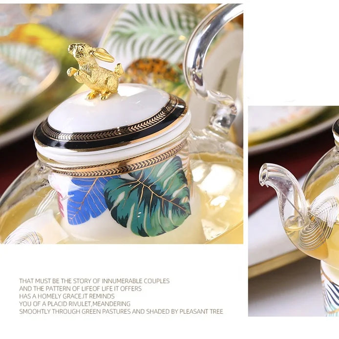 New Royal Fantasy Jungle Kitchen Accessories Porcelain Tea Sets