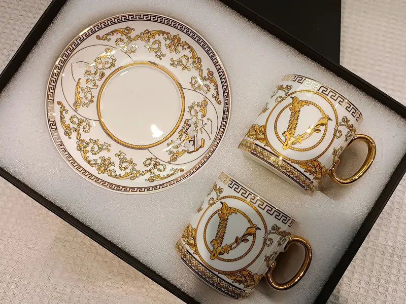 Hot sale luxury afternoon tea coffee cup bone china cup set