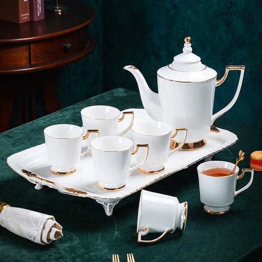 Discount Nordic Simple White Afternoon Tea with Phnom Penh Ceramic Tea Set Straight Body Mug