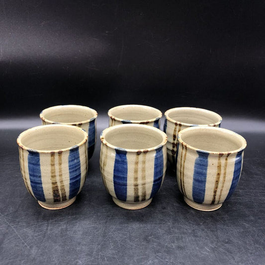 Sake Cup Guinomi Teacup/ Set Of 6 Mashiko Ware Tokusa Ceramic Teacup Tea Utensil