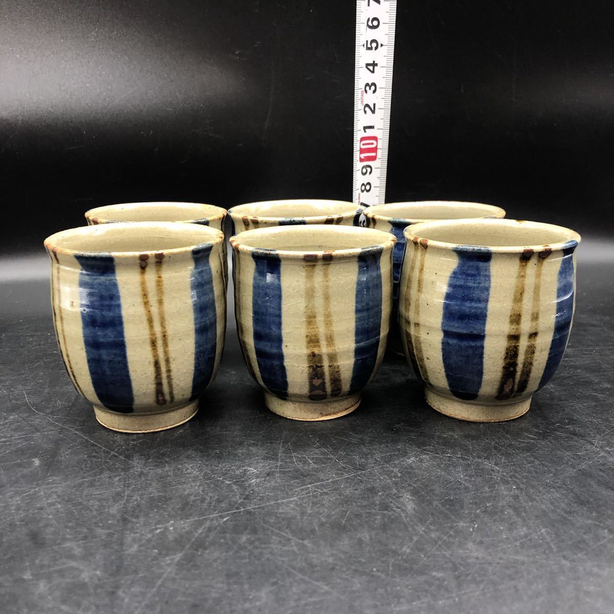 Sake Cup Guinomi Teacup/ Set Of 6 Mashiko Ware Tokusa Ceramic Teacup Tea Utensil