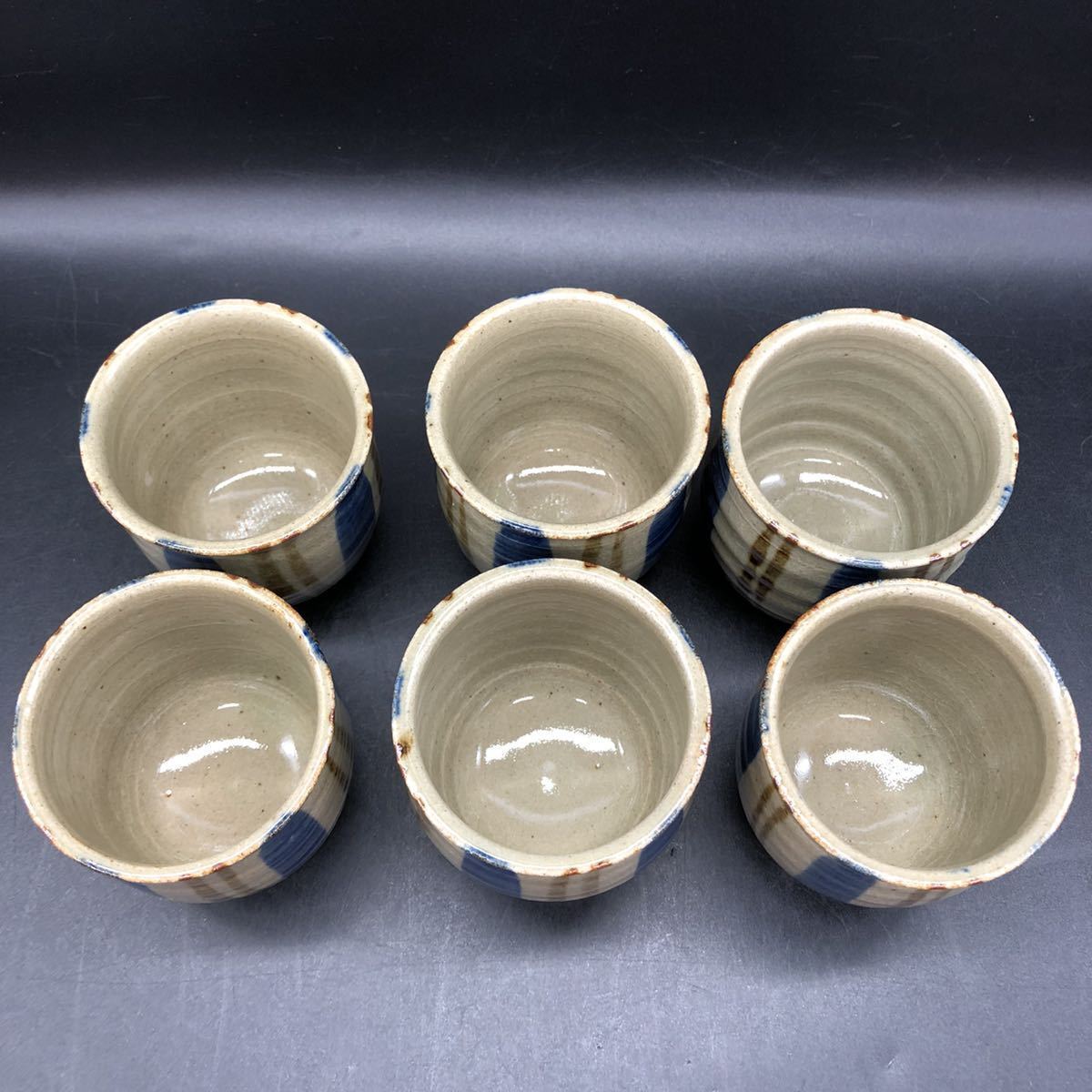 Sake Cup Guinomi Teacup/ Set Of 6 Mashiko Ware Tokusa Ceramic Teacup Tea Utensil